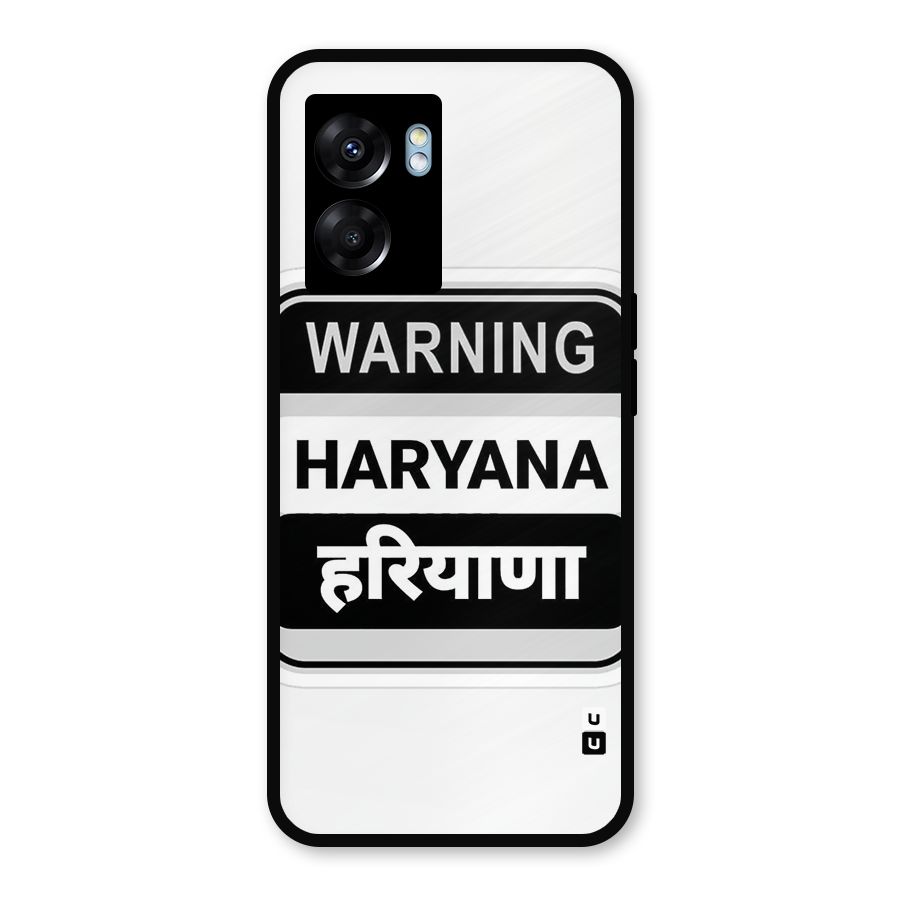 Haryana Warning Metal Back Case for Realme Narzo 50 5G