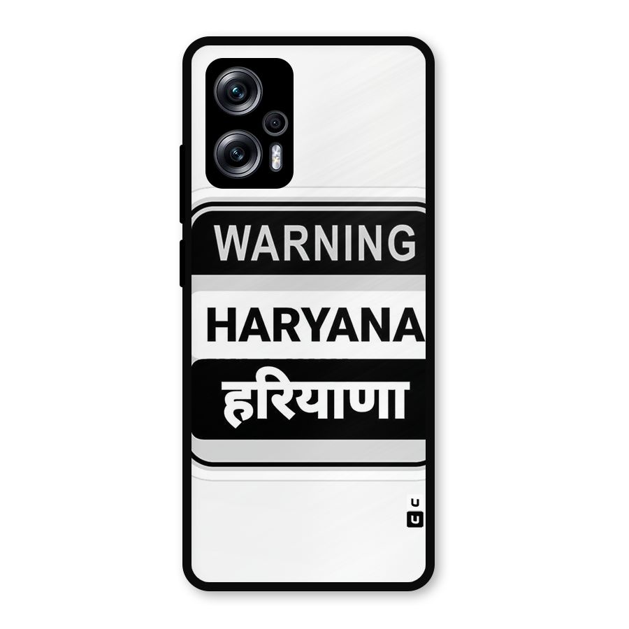 Haryana Warning Metal Back Case for Redmi K50i