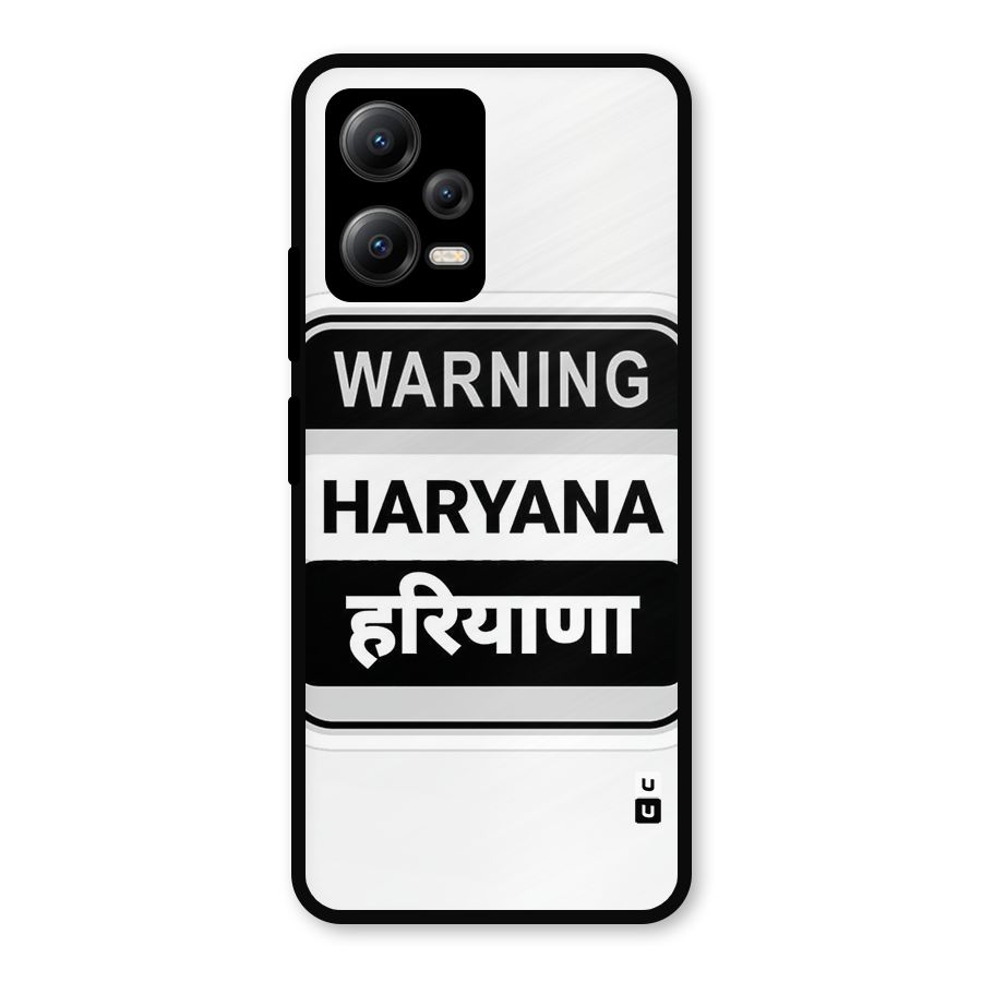 Haryana Warning Metal Back Case for Redmi Note 12 5G