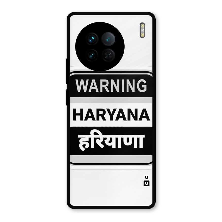 Haryana Warning Metal Back Case for Vivo X90