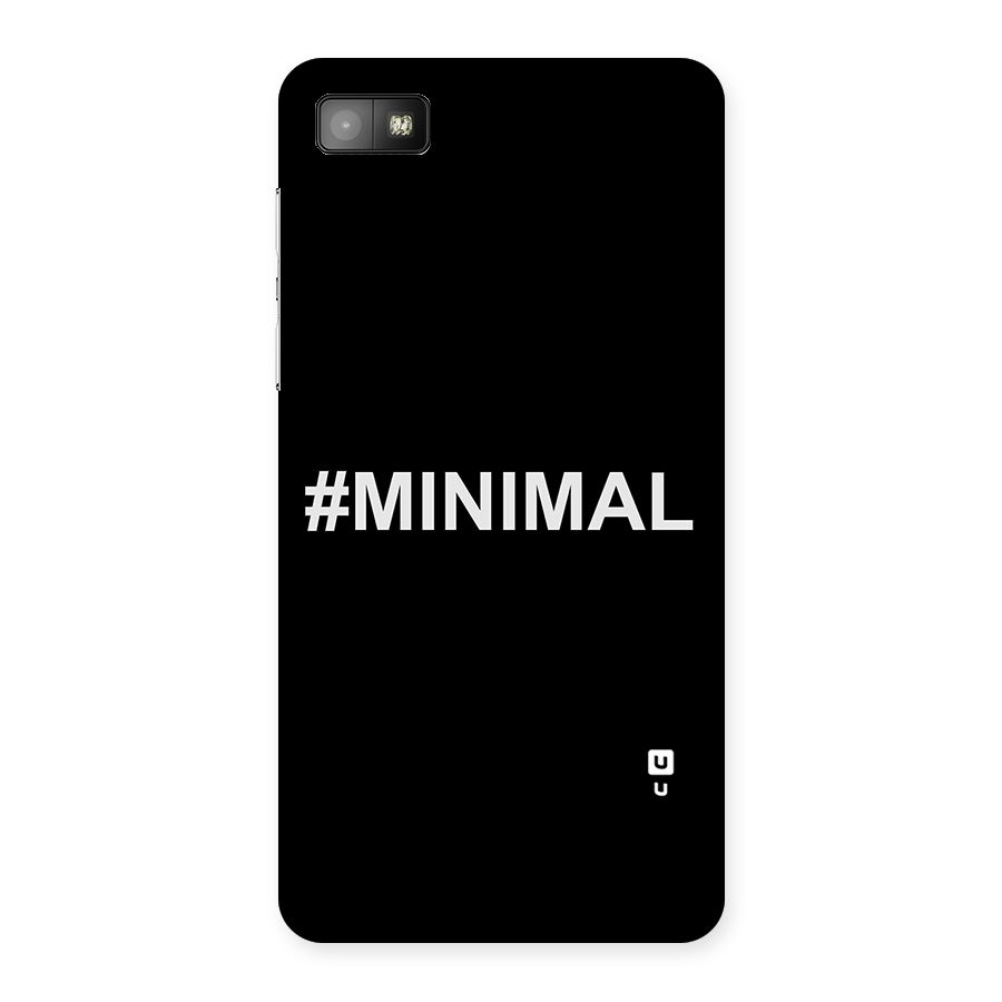 Hashtag Minimal Black Back Case for Blackberry Z10