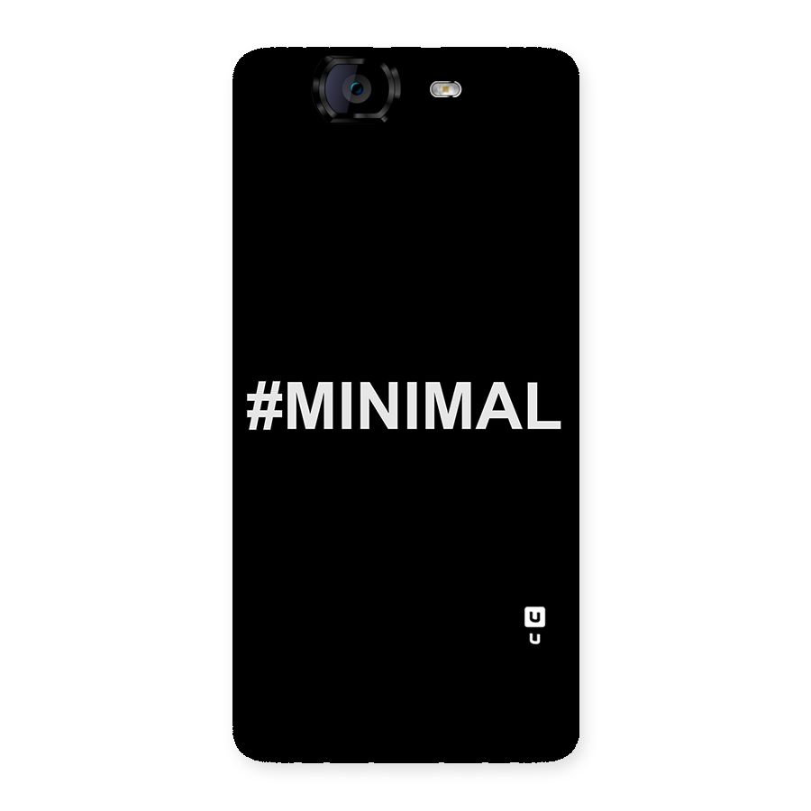 Hashtag Minimal Black Back Case for Canvas Knight A350