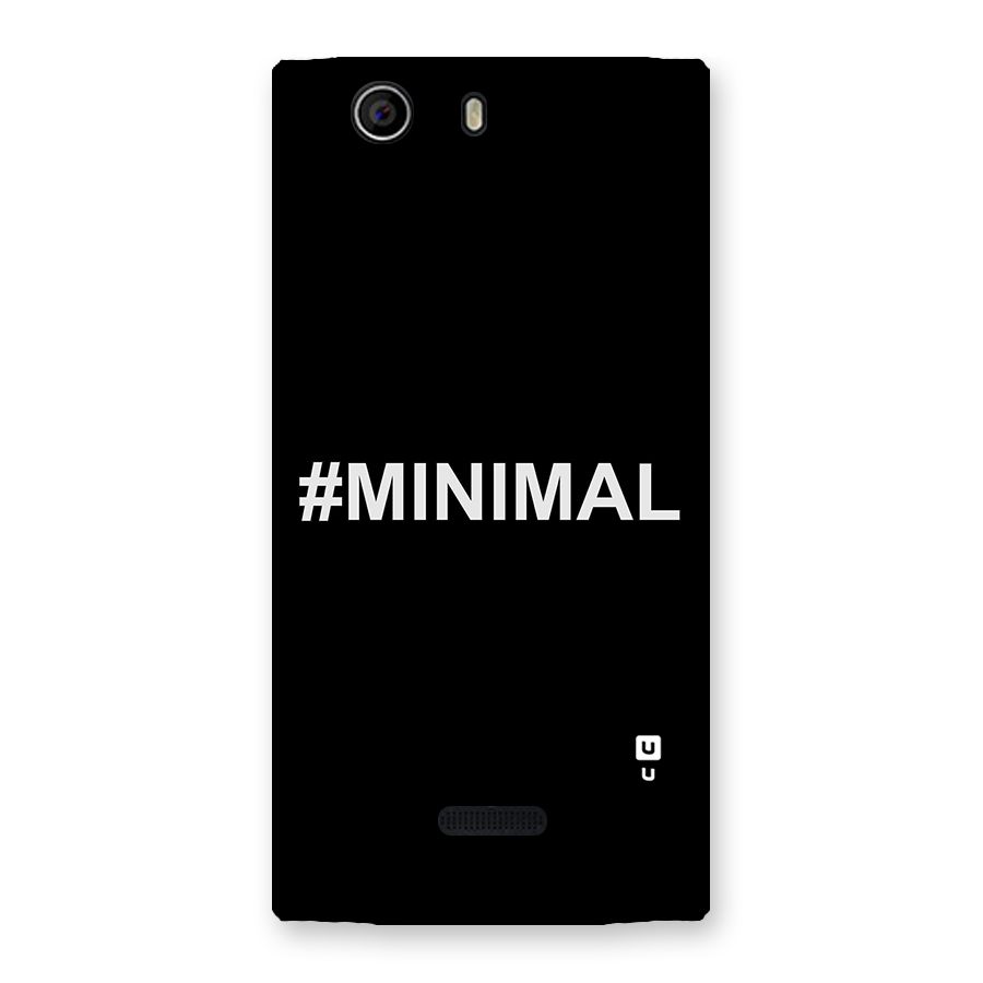 Hashtag Minimal Black Back Case for Canvas Nitro 2 E311