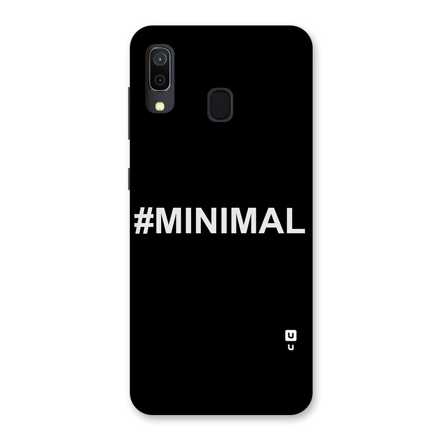 Hashtag Minimal Black Back Case for Galaxy A20