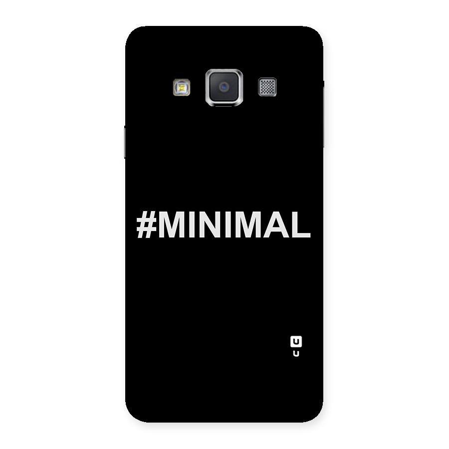 Hashtag Minimal Black Back Case for Galaxy A3