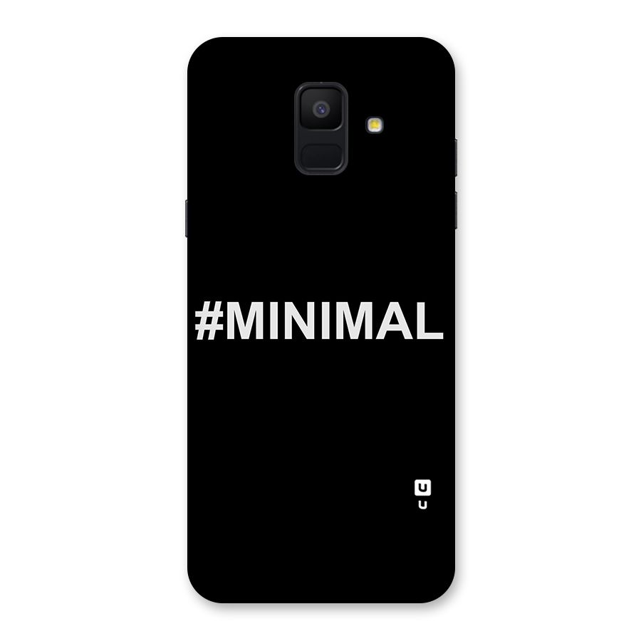 Hashtag Minimal Black Back Case for Galaxy A6 (2018)