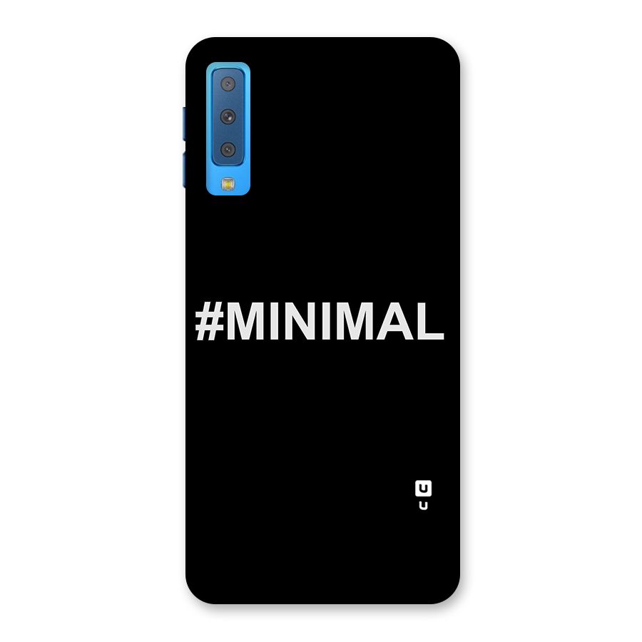 Hashtag Minimal Black Back Case for Galaxy A7 (2018)