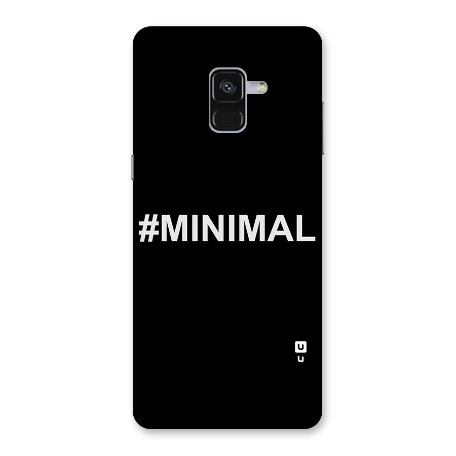 Hashtag Minimal Black Back Case for Galaxy A8 Plus