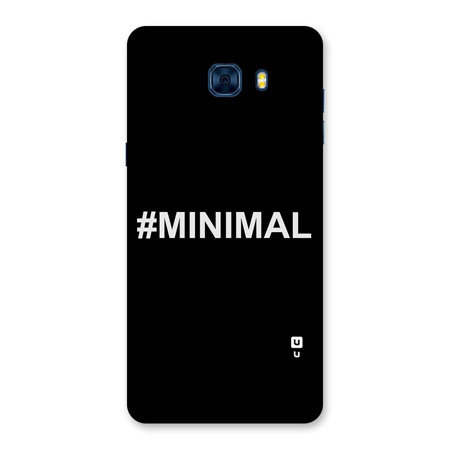 Hashtag Minimal Black Back Case for Galaxy C7 Pro