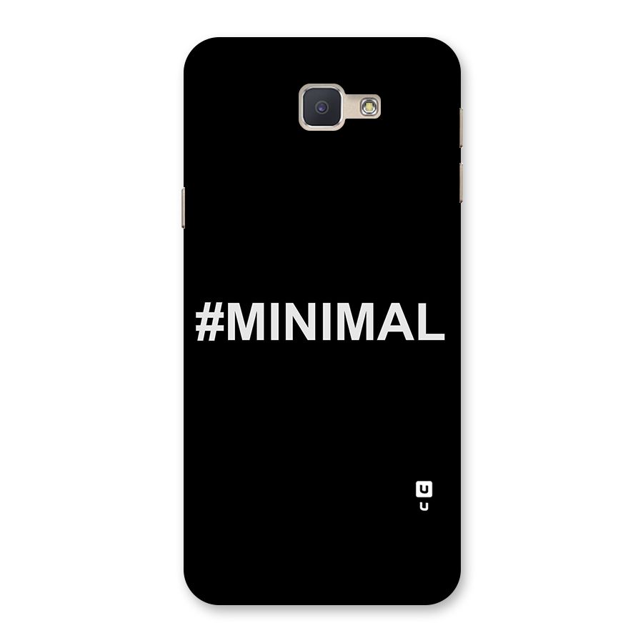Hashtag Minimal Black Back Case for Galaxy J5 Prime