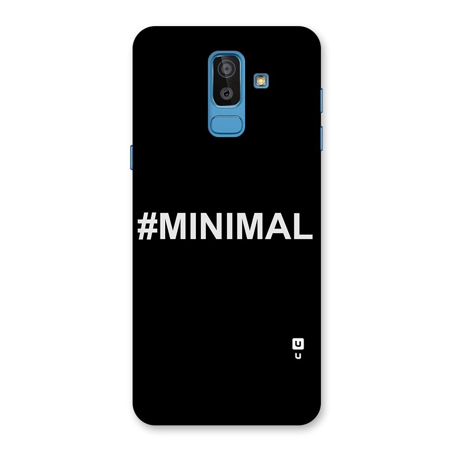 Hashtag Minimal Black Back Case for Galaxy J8