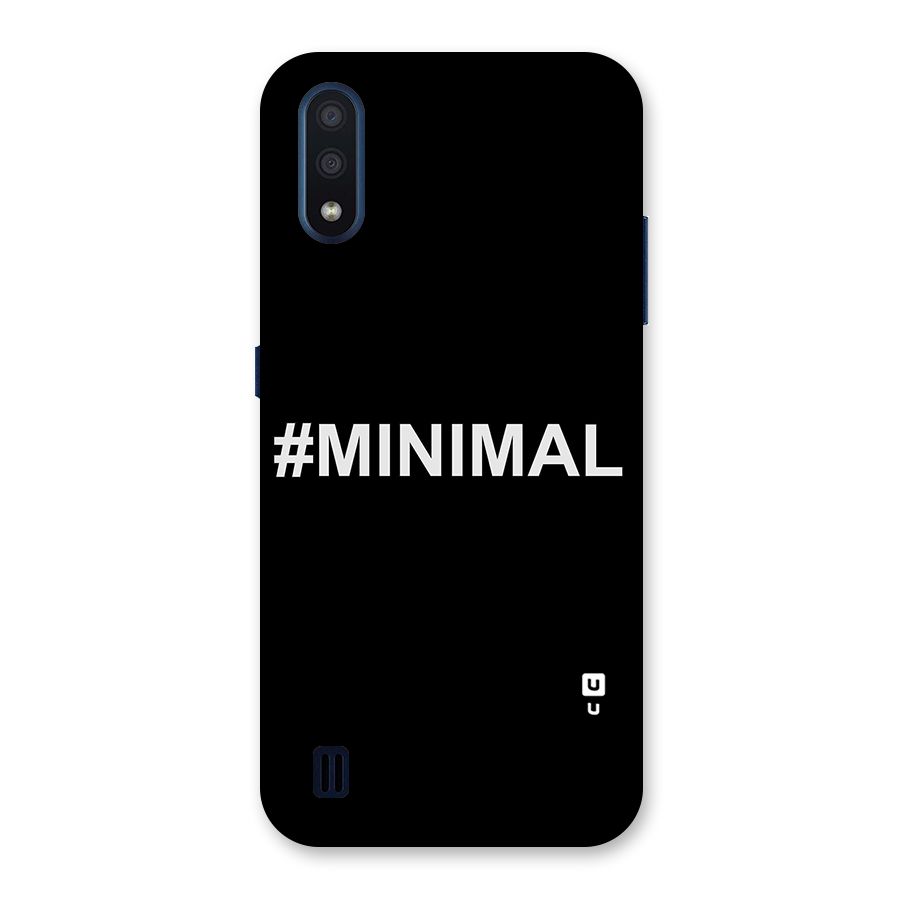 Hashtag Minimal Black Back Case for Galaxy M01