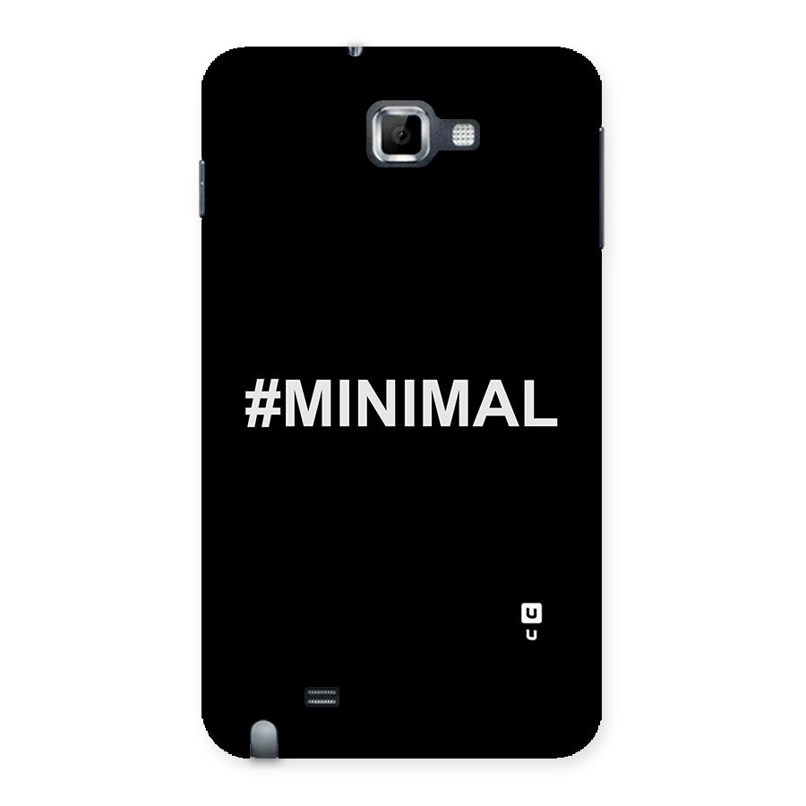 Hashtag Minimal Black Back Case for Galaxy Note