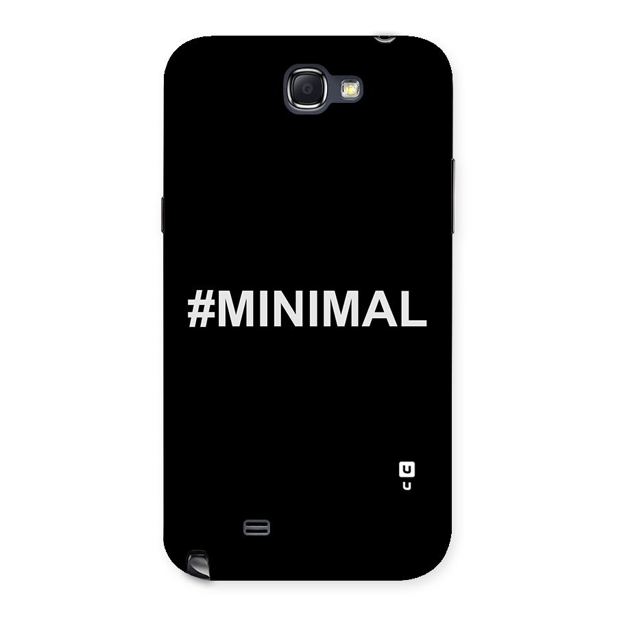 Hashtag Minimal Black Back Case for Galaxy Note 2