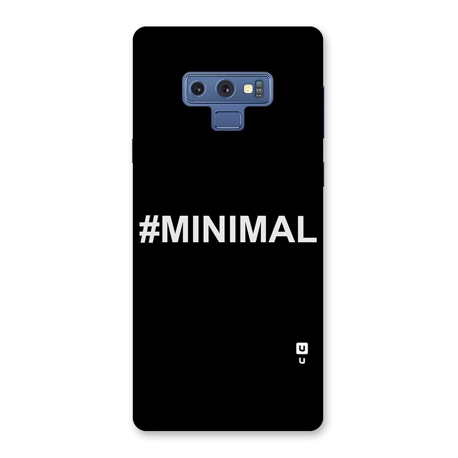 Hashtag Minimal Black Back Case for Galaxy Note 9