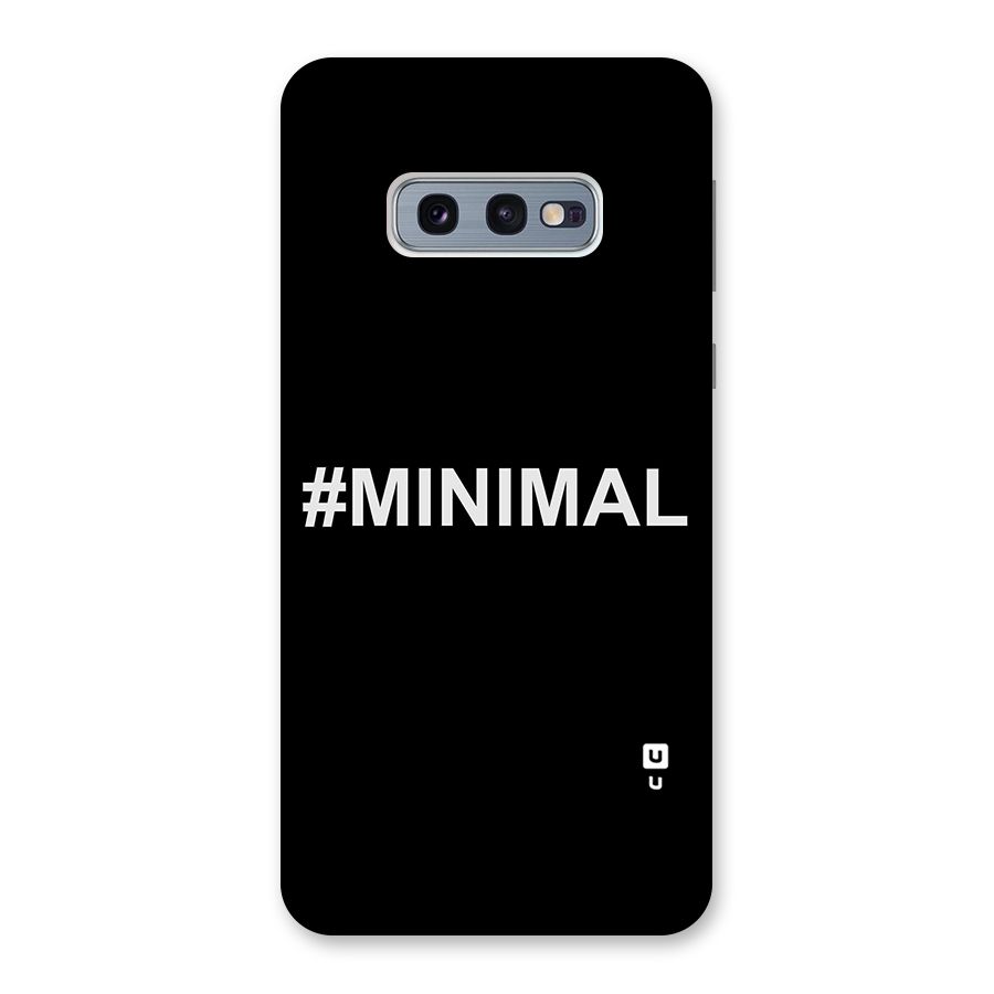 Hashtag Minimal Black Back Case for Galaxy S10e