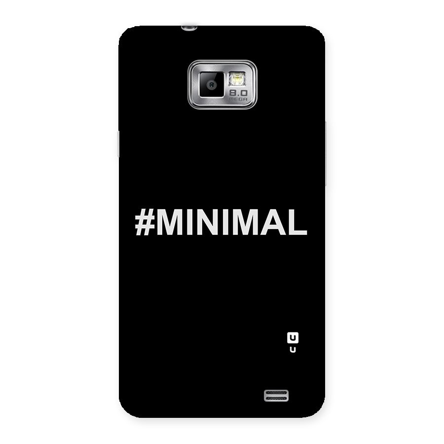 Hashtag Minimal Black Back Case for Galaxy S2