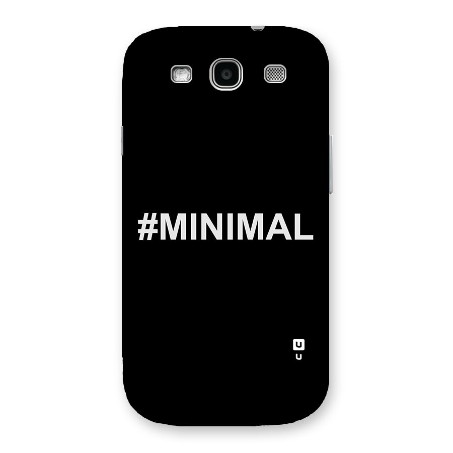 Hashtag Minimal Black Back Case for Galaxy S3