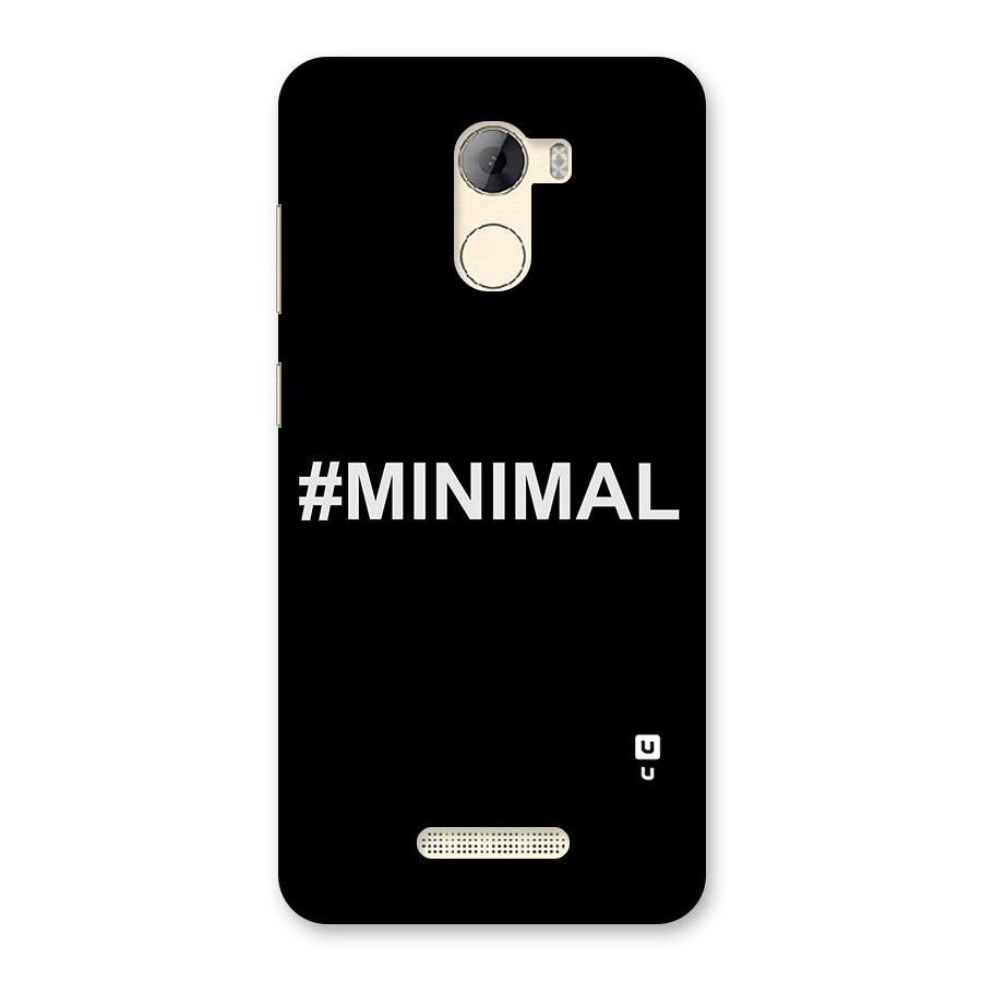Hashtag Minimal Black Back Case for Gionee A1 LIte