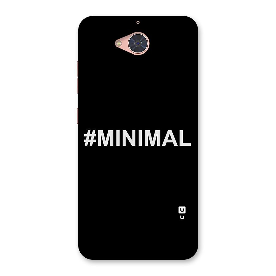 Hashtag Minimal Black Back Case for Gionee S6 Pro