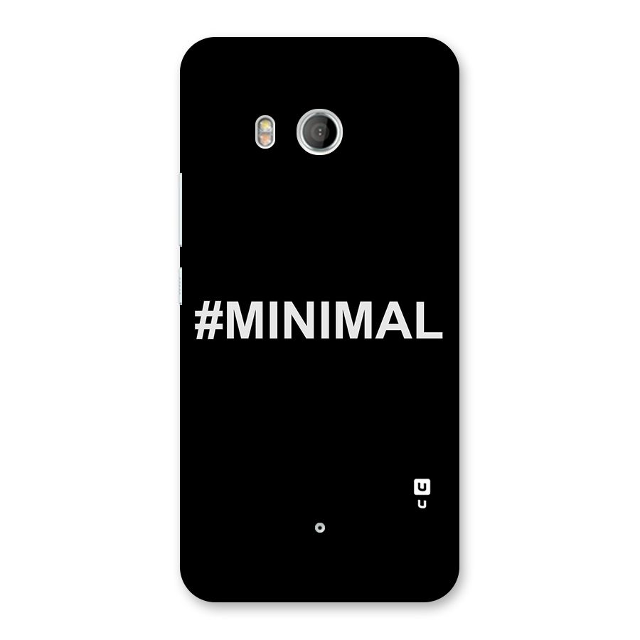 Hashtag Minimal Black Back Case for HTC U11