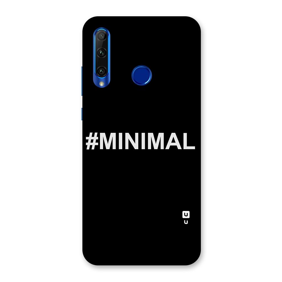 Hashtag Minimal Black Back Case for Honor 20i