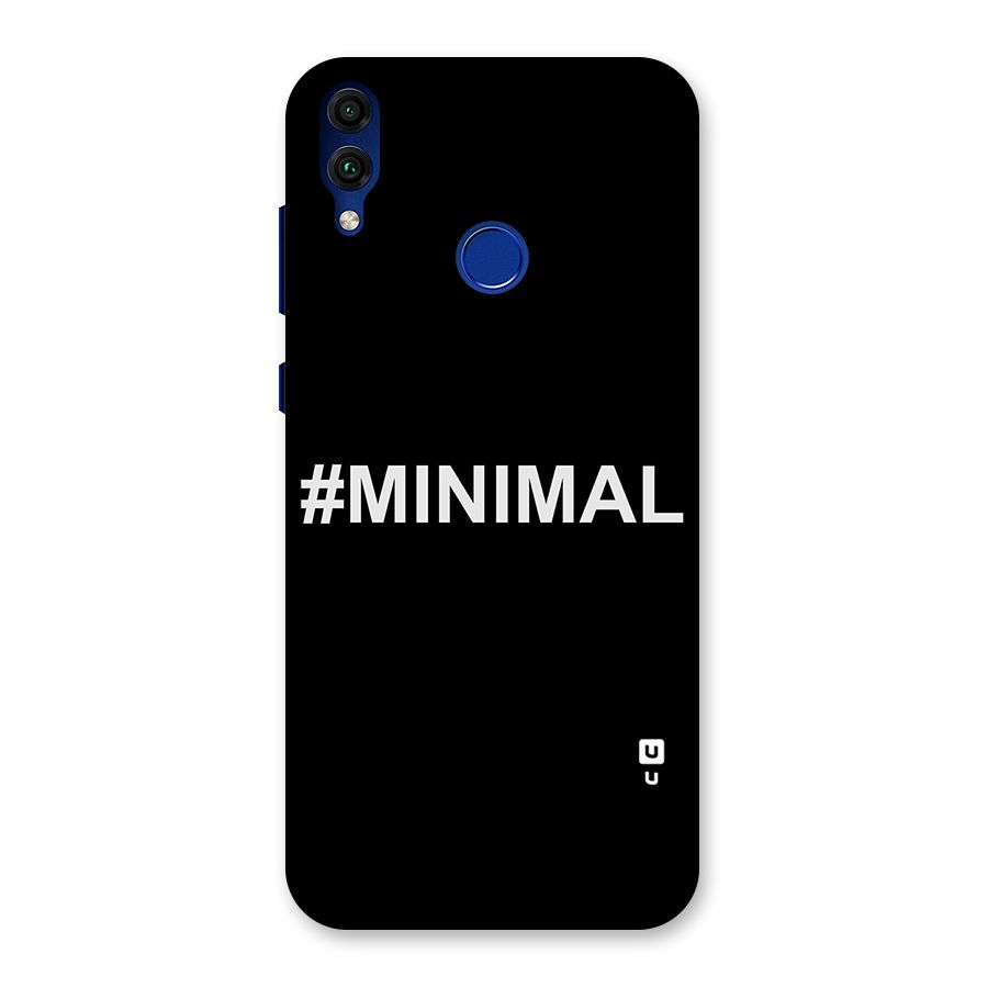 Hashtag Minimal Black Back Case for Honor 8C