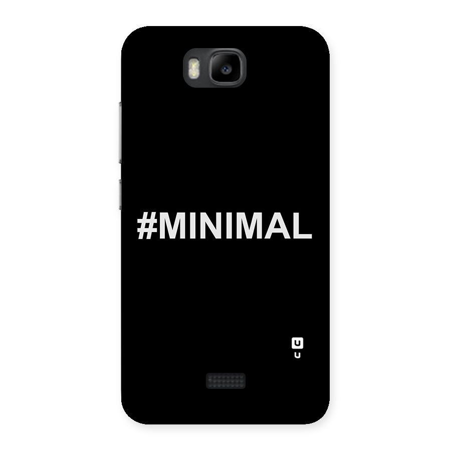 Hashtag Minimal Black Back Case for Honor Bee