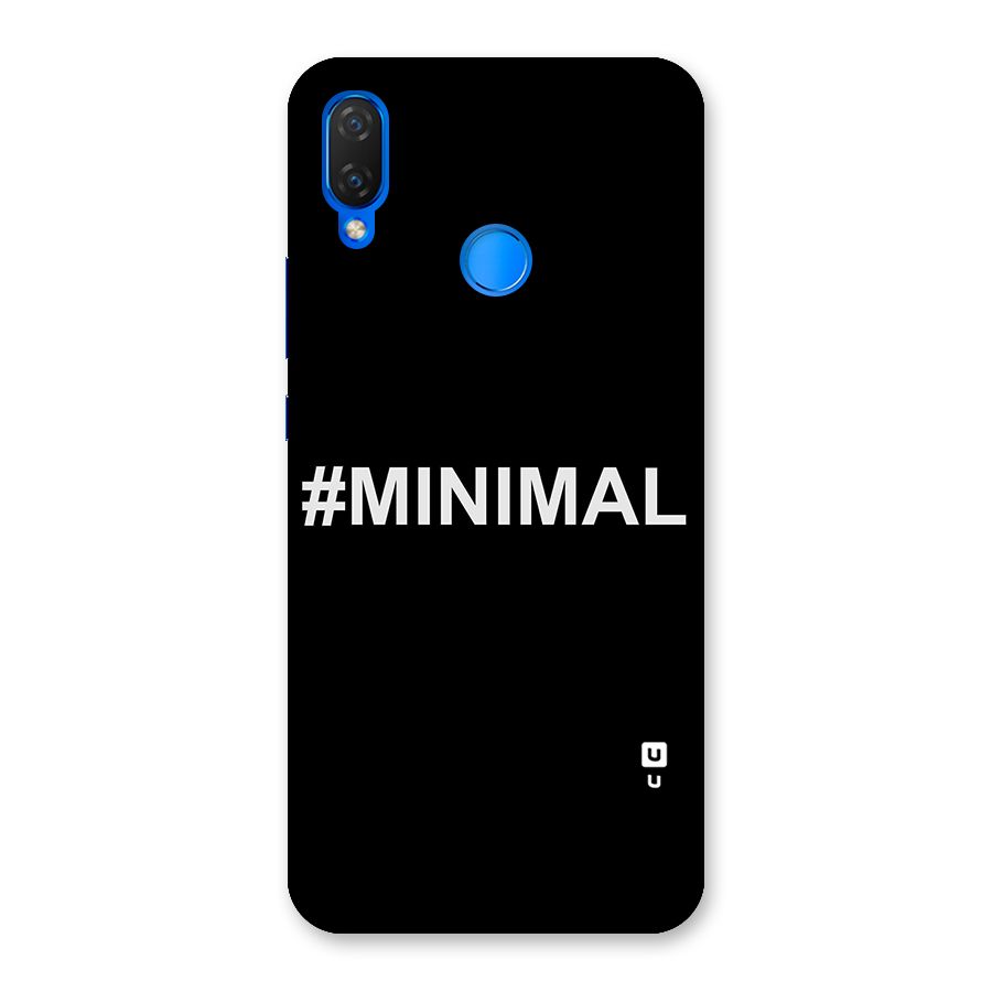 Hashtag Minimal Black Back Case for Huawei P Smart+
