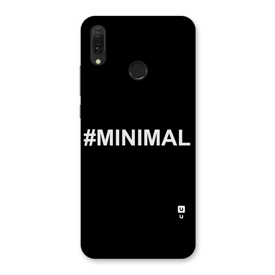 Hashtag Minimal Black Back Case for Huawei Y9 (2019)