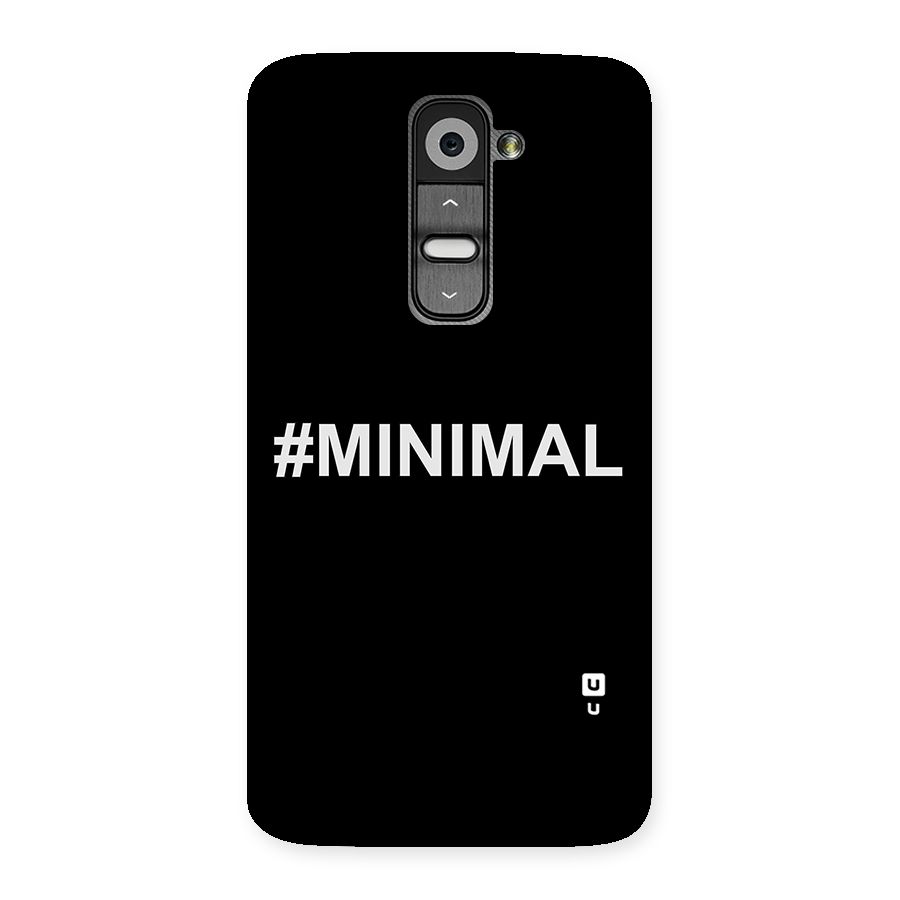 Hashtag Minimal Black Back Case for LG G2