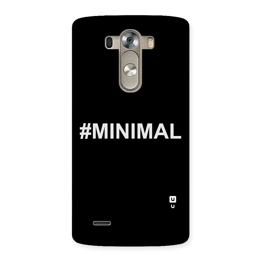 Hashtag Minimal Black Back Case for LG G3