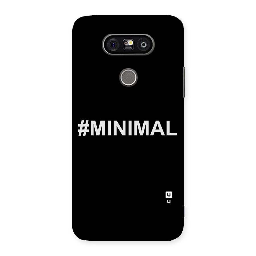 Hashtag Minimal Black Back Case for LG G5