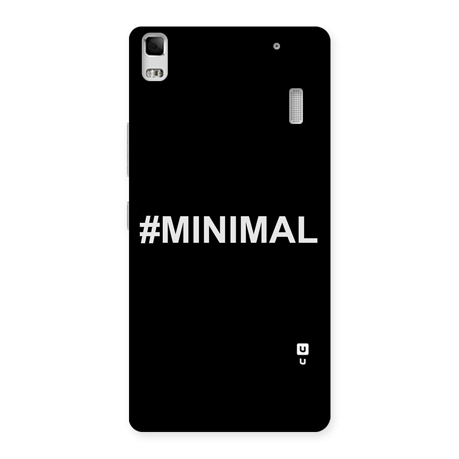 Hashtag Minimal Black Back Case for Lenovo A7000