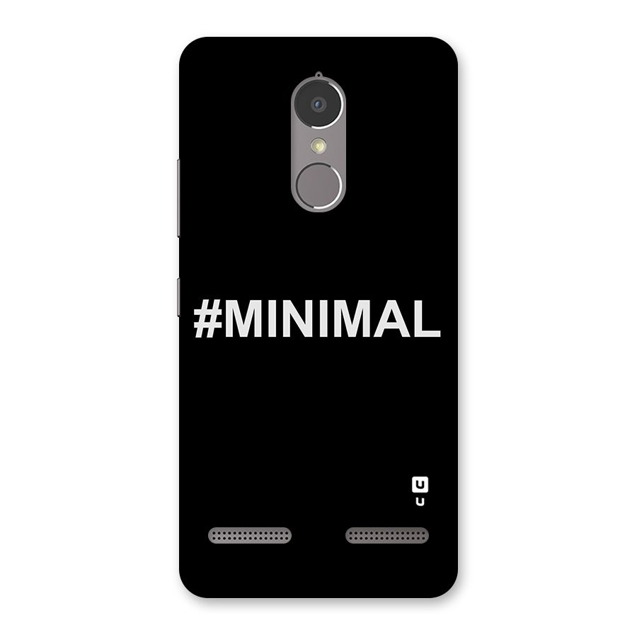 Hashtag Minimal Black Back Case for Lenovo K6