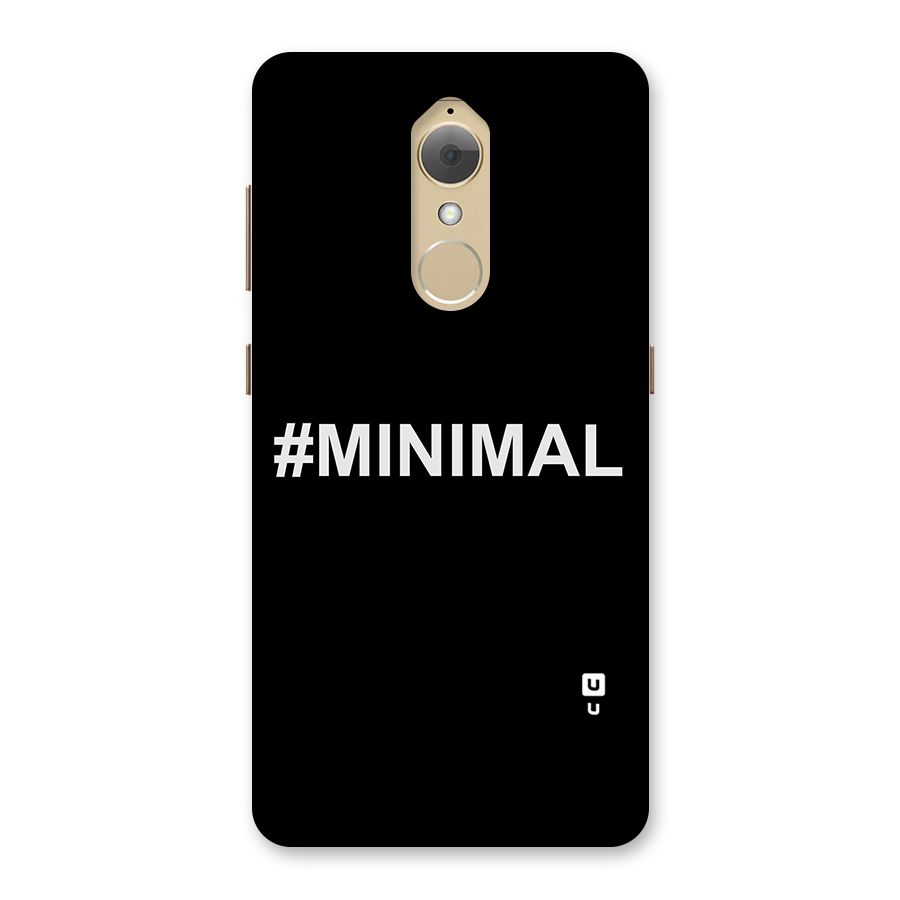 Hashtag Minimal Black Back Case for Lenovo K8