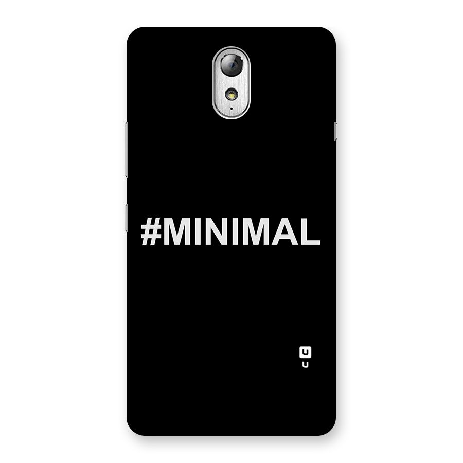 Hashtag Minimal Black Back Case for Lenovo Vibe P1M
