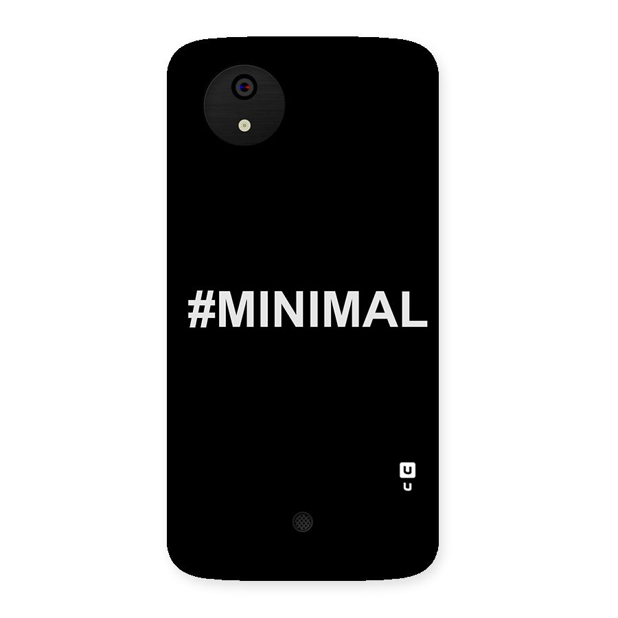Hashtag Minimal Black Back Case for Micromax Canvas A1