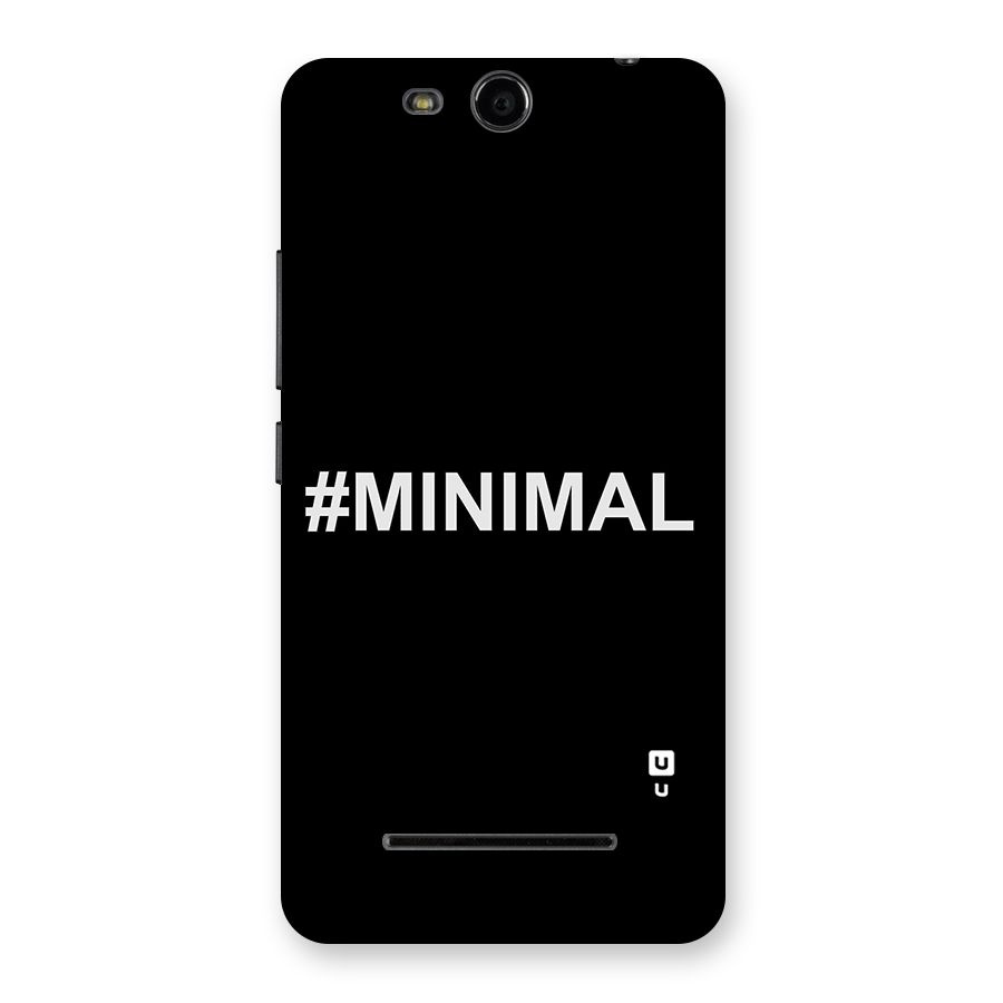 Hashtag Minimal Black Back Case for Micromax Canvas Juice 3 Q392