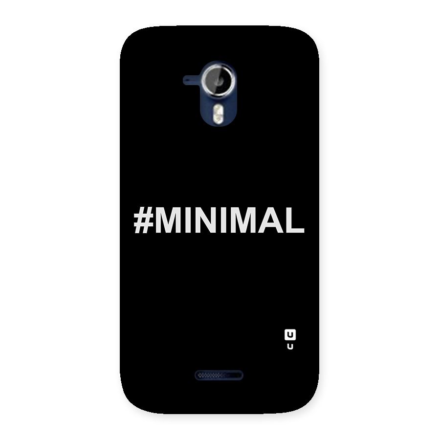 Hashtag Minimal Black Back Case for Micromax Canvas Magnus A117