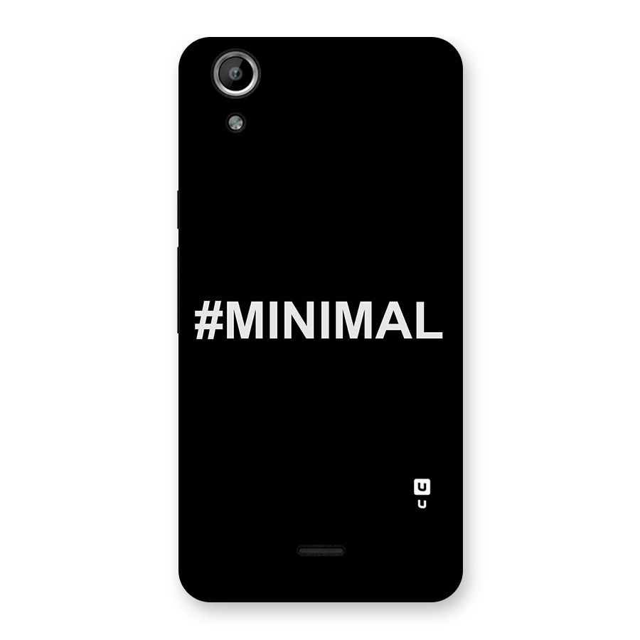 Hashtag Minimal Black Back Case for Micromax Canvas Selfie Lens Q345