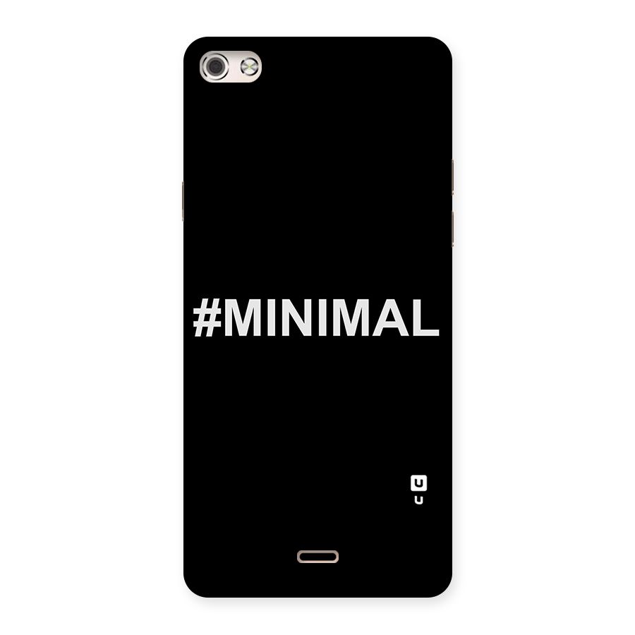 Hashtag Minimal Black Back Case for Micromax Canvas Silver 5