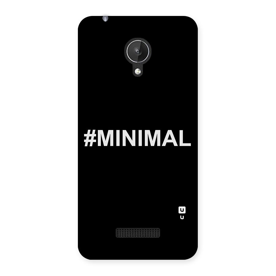 Hashtag Minimal Black Back Case for Micromax Canvas Spark Q380