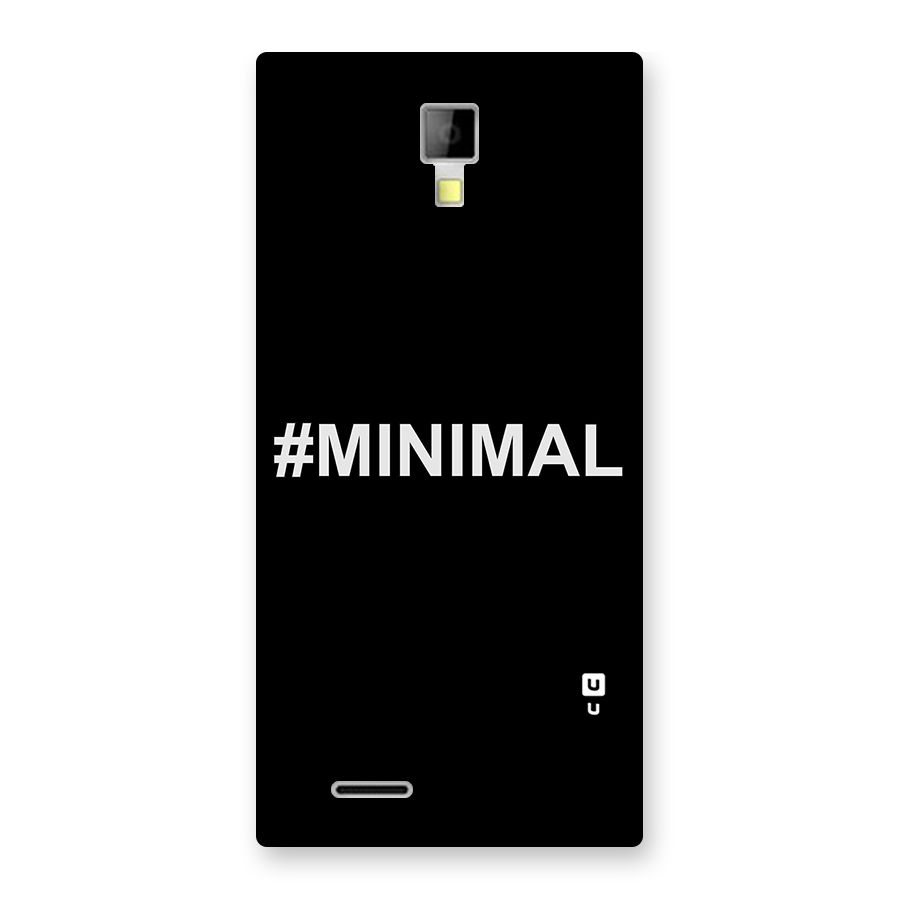 Hashtag Minimal Black Back Case for Micromax Canvas Xpress A99