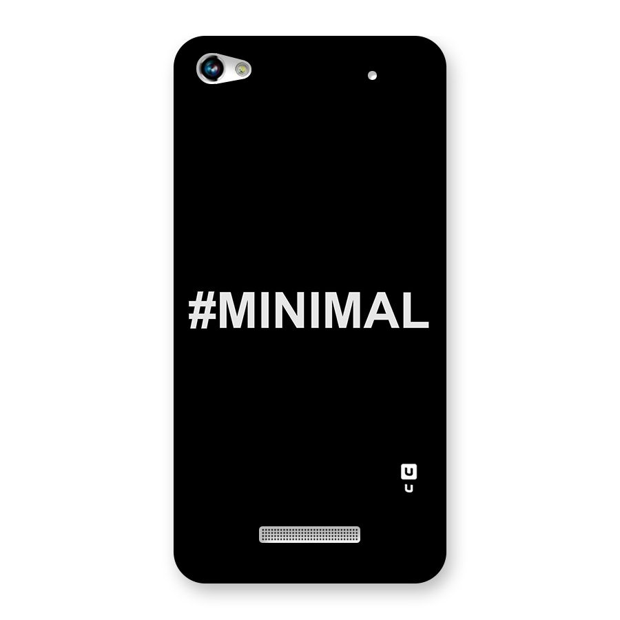 Hashtag Minimal Black Back Case for Micromax Hue 2