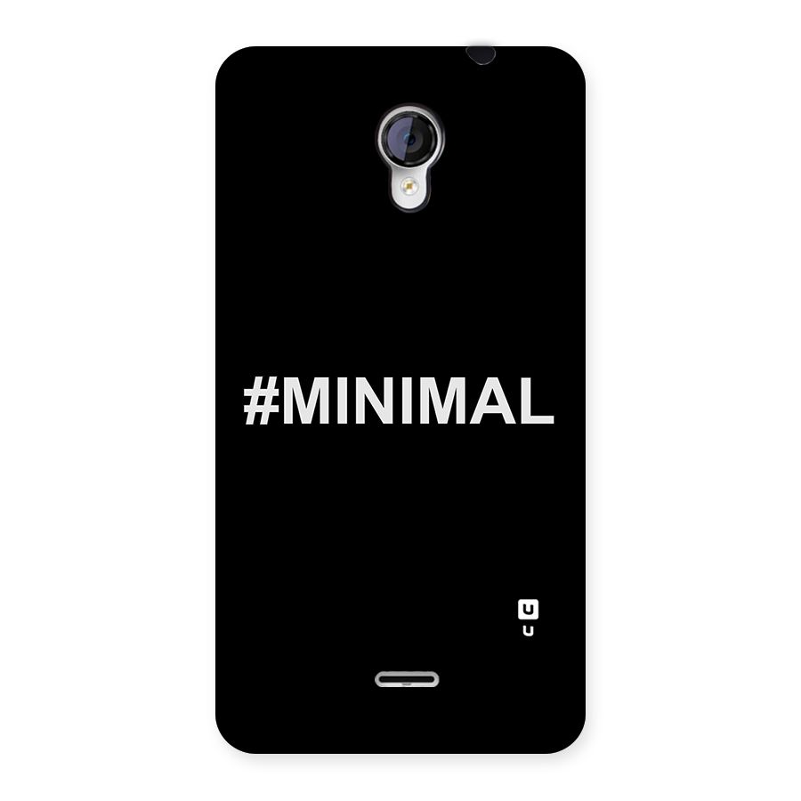 Hashtag Minimal Black Back Case for Micromax Unite 2 A106