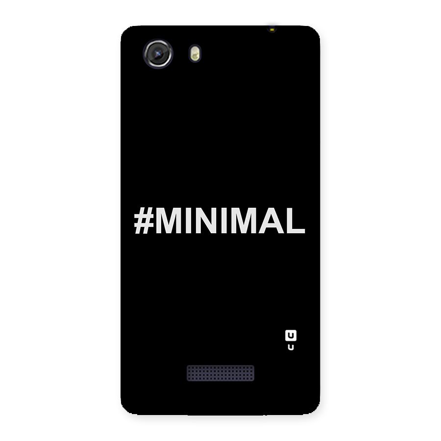 Hashtag Minimal Black Back Case for Micromax Unite 3