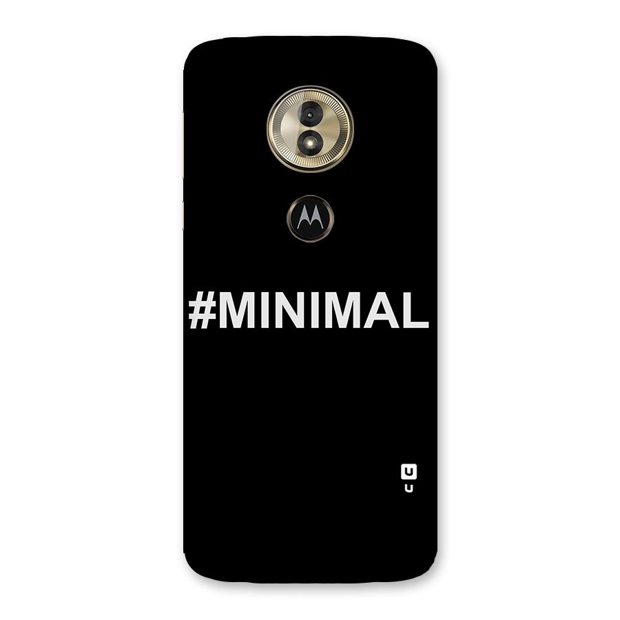 Hashtag Minimal Black Back Case for Moto G6 Play
