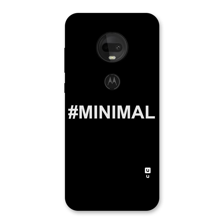 Hashtag Minimal Black Back Case for Moto G7
