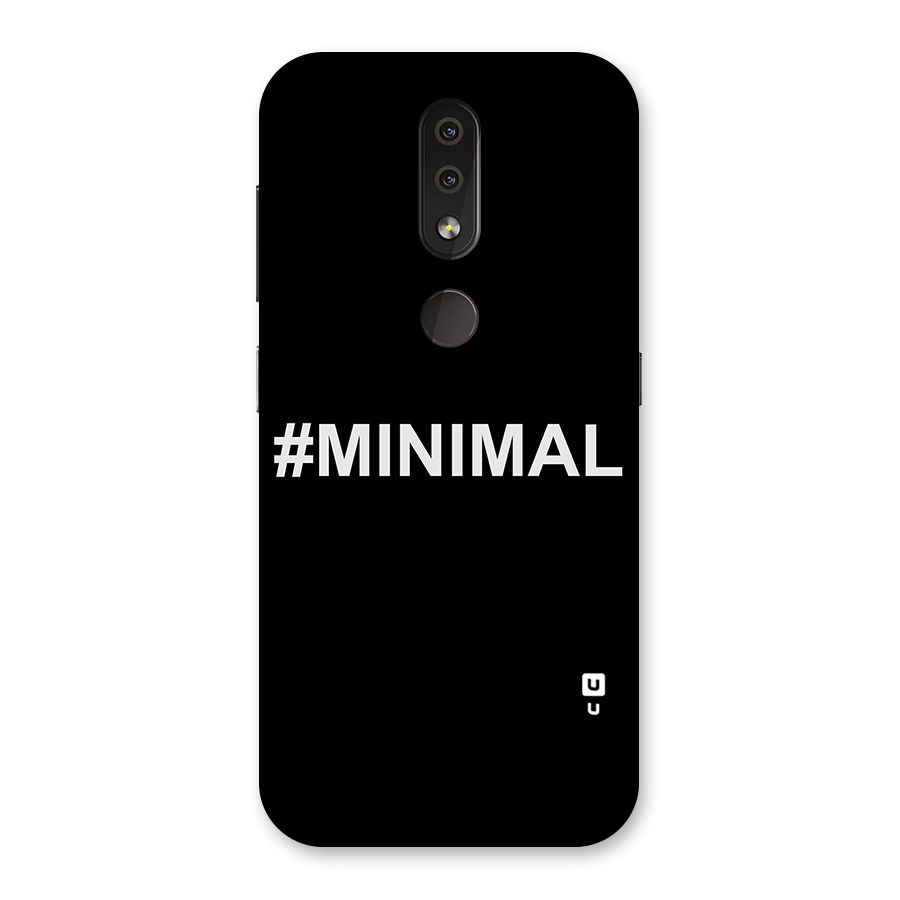 Hashtag Minimal Black Back Case for Nokia 4.2